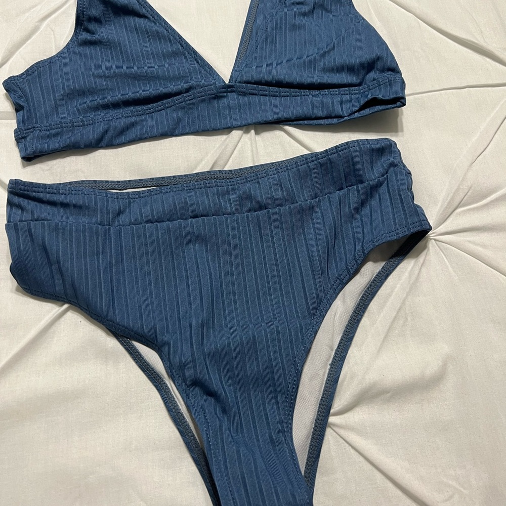 2pc ribbed tank bathing suit